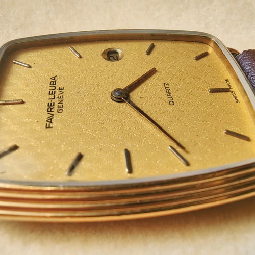 Favre Leuba watch used, vintage Swiss made, unisex