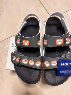 Birkenstock limited edition sandals size 38 black and orange new