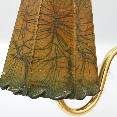 Vintage brass wall lamp used with handmade lampshade