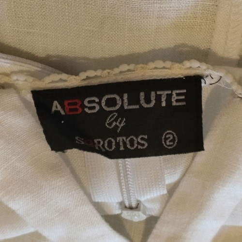 Vintage set Absolute by Sorotos linen top and turquoise skirt like new