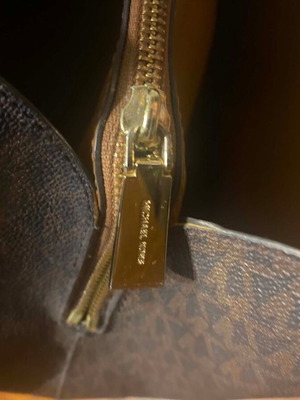 Michael Kors Mercer Gallery brown canvas tote bag