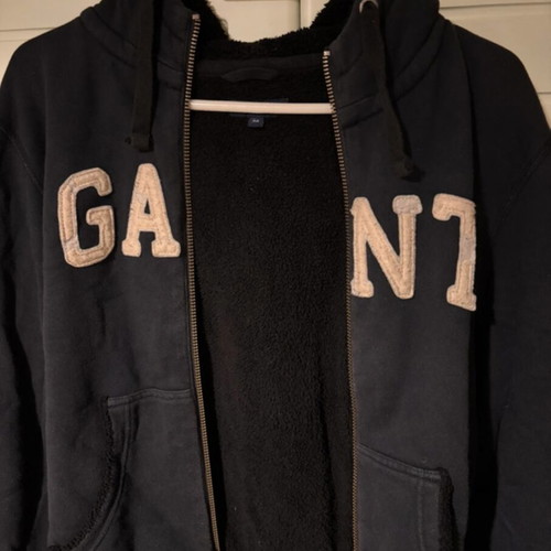 Gant jacket with fleece lining medium used, dark blue