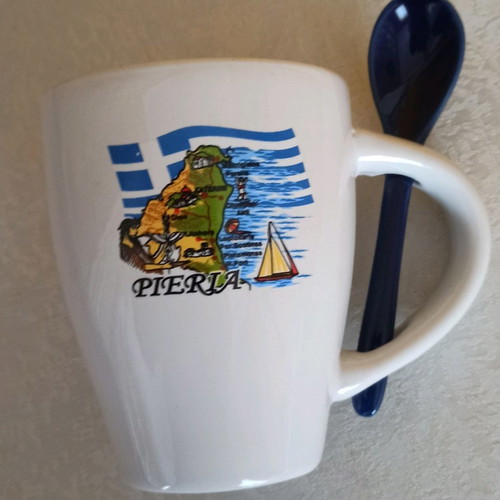Mug with integrated spoon like new