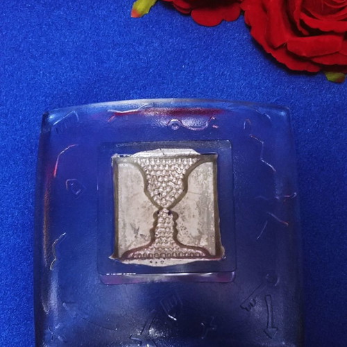 Kosta Boda bowl/ashtray/candle holder used Art by Bertil Vallien Domino Silver Love