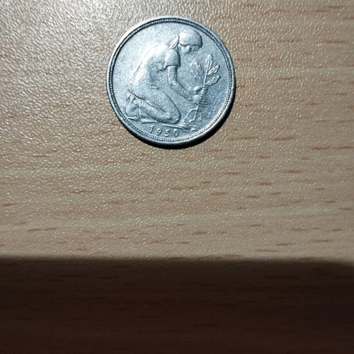 Germany 50 Pfennig 1950 F coin used