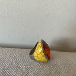 Statement ring silver with large citrine like new