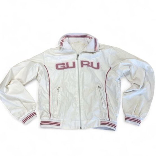 Vintage windbreaker jacket, white and red