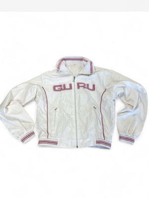 Vintage windbreaker jacket, white and red