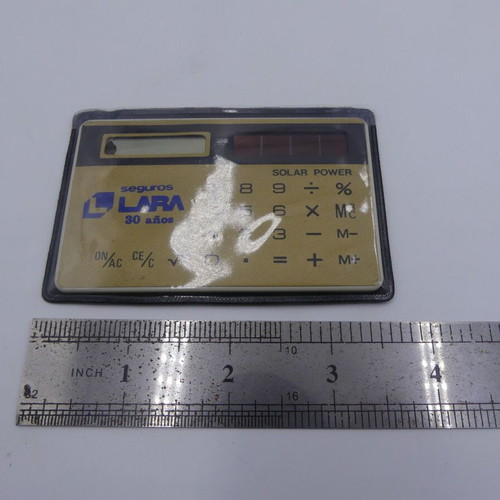 Vintage Slim Solar Calculator used, retro design
