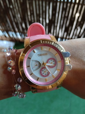 Breeze women's watch, pink and rose gold