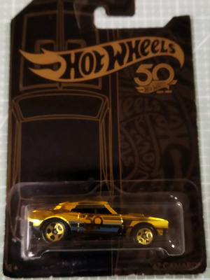 Hot Wheels 67 Camaro 50 Years Gold new