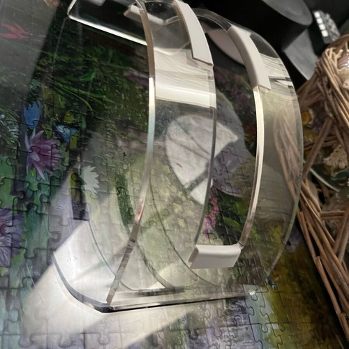 Transparent acrylic vertical laptop stand like new