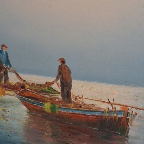 Christos Tselios Authentic Oil Painting on Canvas Signed Seascape 70x50 cm