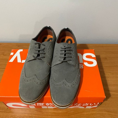 Superdry Brogue shoes used, gray, size 41
