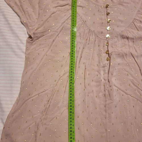 Regalinas women's blouse one size new dusty pink with gold details