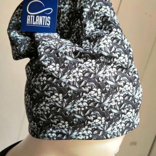 Atlantis Party Hat 870 Black Flower one size new