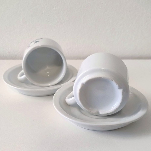 Espresso cup set of 2 with saucers like new, vintage 00s