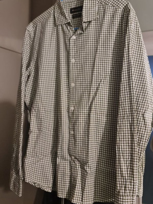 Massimo Dutti Checked Shirt Like New, Size L, Beige Khaki