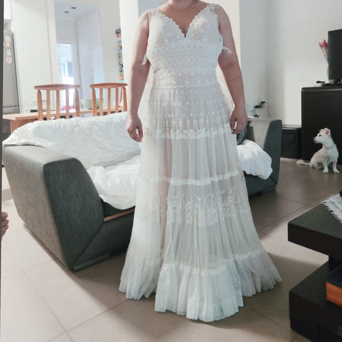 Wedding dress used, white, Konstantinos Melis