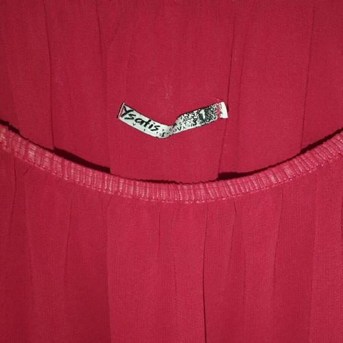Ysatis blouse with one shoulder, transparent bell sleeve, like new, red, size 1 (M-L)