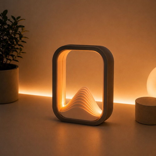 Modern LED Ambient Lamp 3D printed, made to order