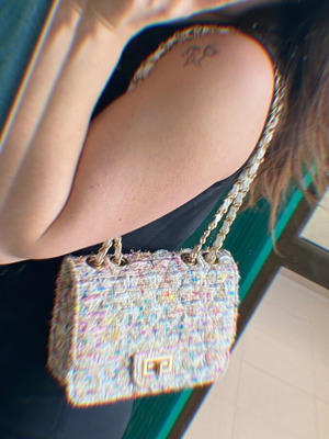Colorful shoulder bag like new for day and date