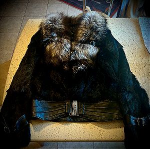 Access Fur and leather jacket  Y2K