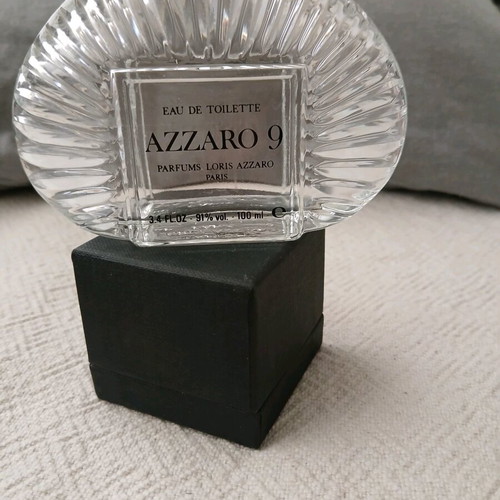 Azzaro 9 perfume bottle like new, vintage, empty 100 ml