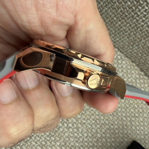 Bulova Marine Star Automatic watch 98A228, new, grey and rose gold-tone