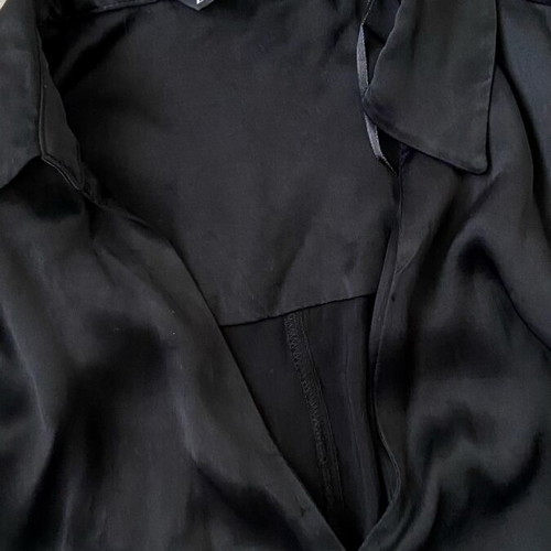 Zara Black Satin Effect Wrap Mini Dress Used, Size S