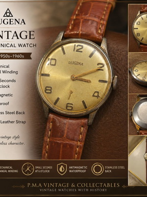 Dugena Vintage Mechanical Men’s Watch with Small Seconds, 1950s–1960s
