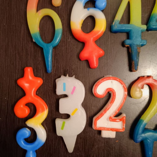 Lot of birthday number candles