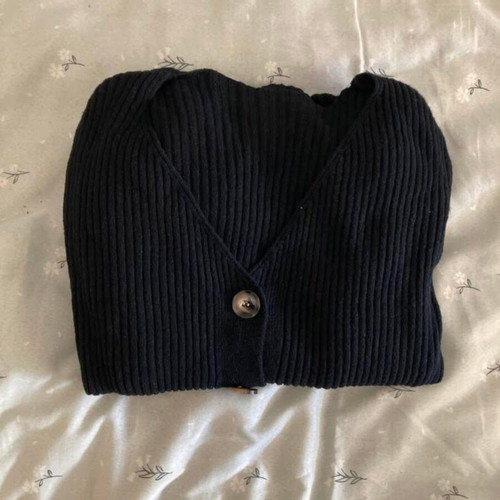 Midi wool dress like new, black, with buttons