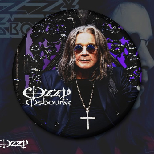 Ozzy Osbourne pin set new, 8 different designs 3 cm