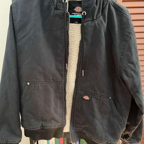 Dickies Sherpa Duck Canvas Hooded Jacket used, black, vintage