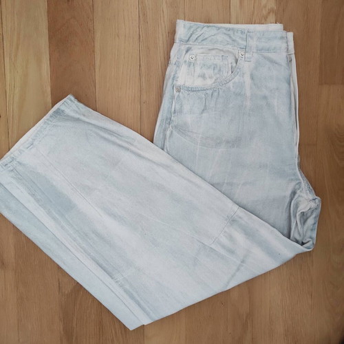 ZARA wide leg low rise jeans like new, blue, size L