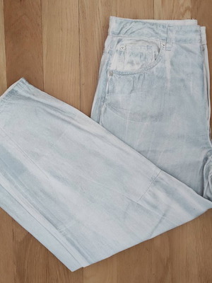 ZARA wide leg low rise jeans like new, blue, size L