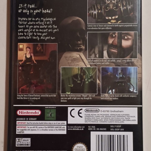 Eternal Darkness Nintendo GameCube game, standard edition