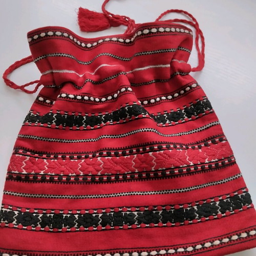 Cretan Vourgia like new, handmade cotton textile 30x27 cm