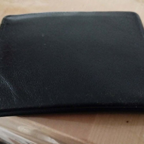 Opel leather wallet vintage collectible used, black