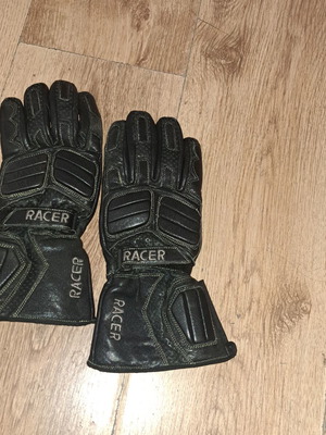 Racer leather motorcycle gloves like new, size S