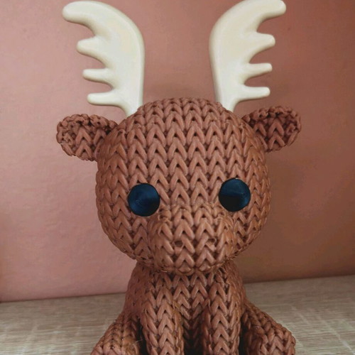 3D printed deer figure new made of solid material