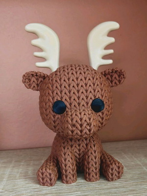 3D printed deer figure new made of solid material