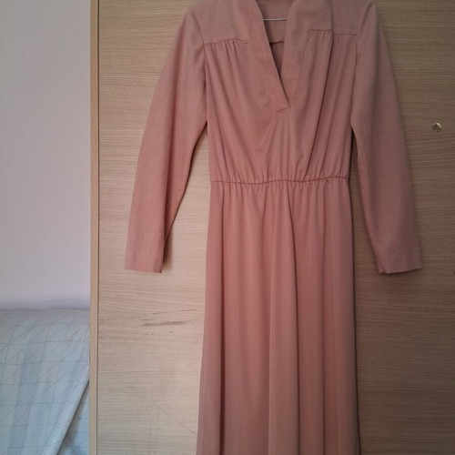 Pink onesie with velvet detail like new, sizes S/M