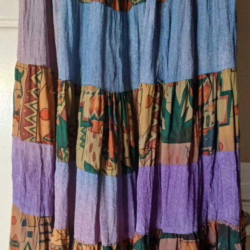 Boho maxi skirt patchwork from India