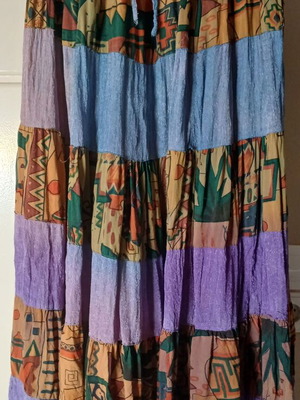 Boho maxi skirt patchwork from India