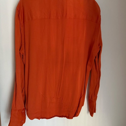 ZARA satin shirt orange like new, size L