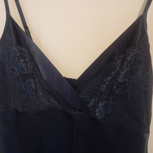 Abysse satin lingerie set like new, dark blue