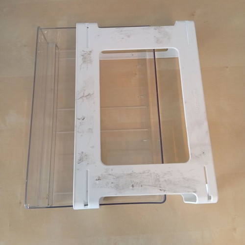 Under-desk drawer organizer, transparent plastic storage container