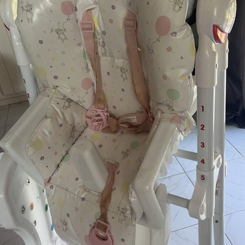 Mothercare high chair used with adjustable recline and height